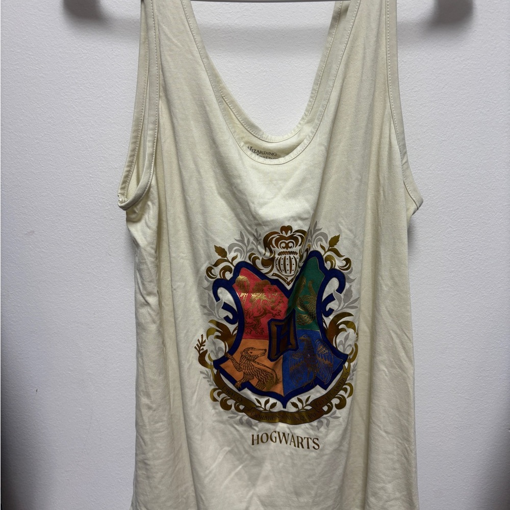 Warner Bros. Hogwarts Emblem Cream Tank Top